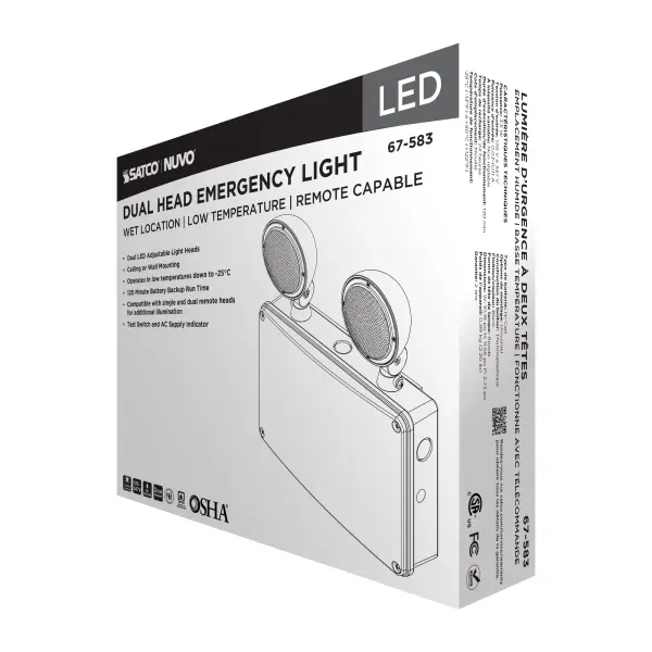 Emergency Light - 120-347V - 2HR Backup - Universal Mounting - Wet Location - Low Temperature - Remote Compatible - Image 7