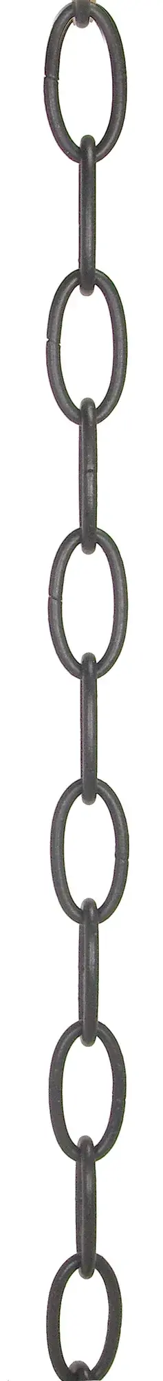 8 Ga. Chain - Black Finish - 1 yd. Len - 11/2 in. - Link Len - 7/8 in. - Link Wid - 1/8 in. - Thick - 100 yd./Ctn - 35lbs Max