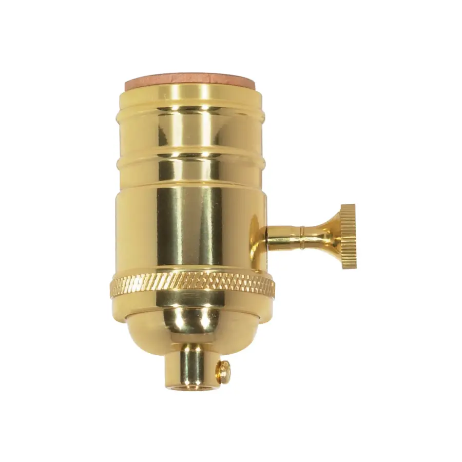 3 Way (2 Circuit) Turn Knob Socket with Matching Finish Removable Knob