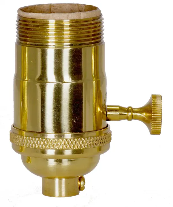 On-Off Turn Knob Socket with Matching Finish Removable Knob