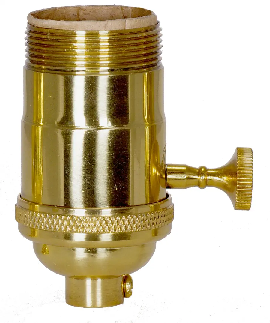 On-Off Turn Knob Socket with Matching Finish Removable Knob