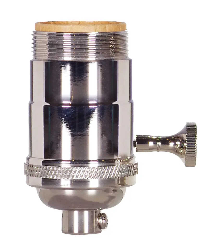 On-Off Turn Knob Socket with Matching Finish Removable Knob