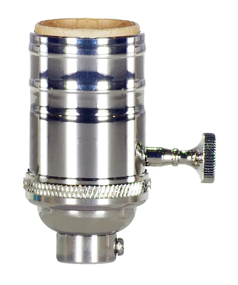 On-Off Turn Knob Socket with Matching Finish Removable Knob