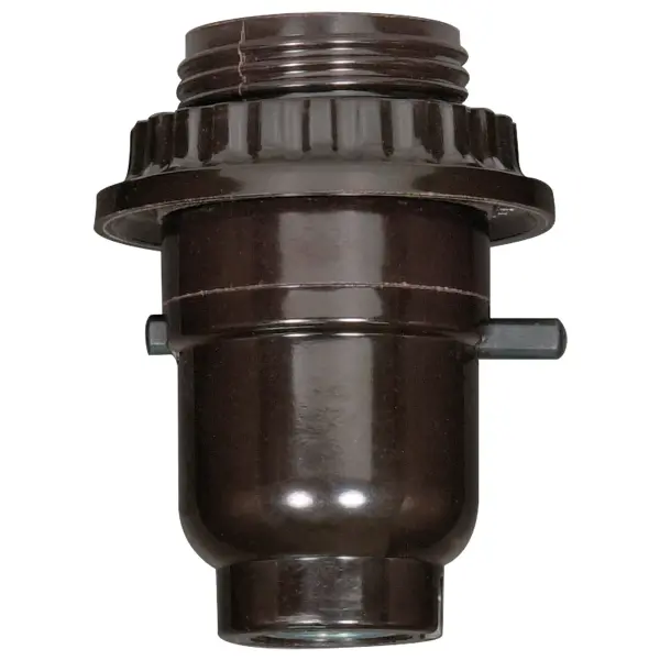 Push Thru With Full Uno Thread And Ring - Phenolic - 1/8 IP Cap With Metal Bushing - Less Set Screw - 660W - 250V