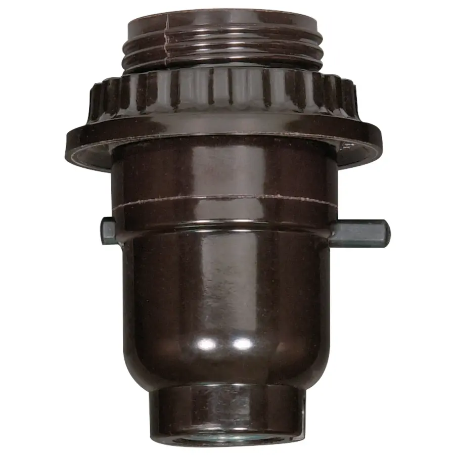 Push Thru With Full Uno Thread And Ring - Phenolic - 1/8 IP Cap With Metal Bushing - Less Set Screw - 660W - 250V