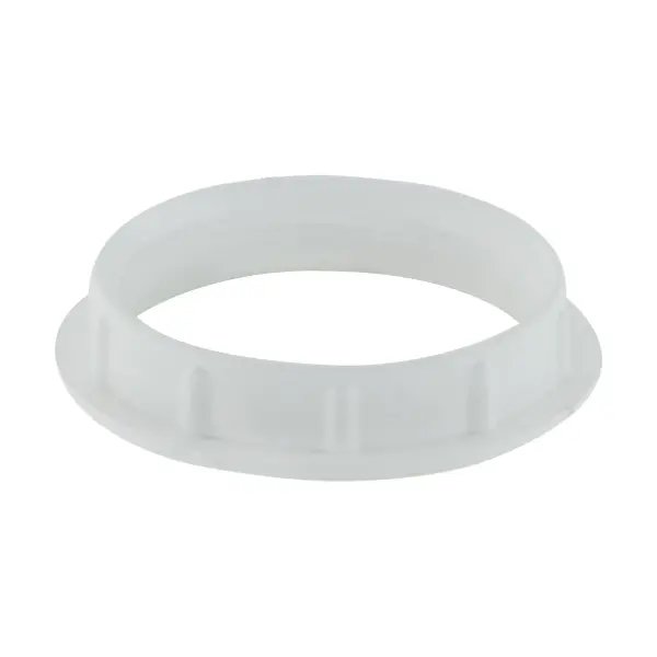 White Die Cast Ring for Threaded Socket - 1-1/2" Inner Diameter - 2" Outer Diameter - Image 1