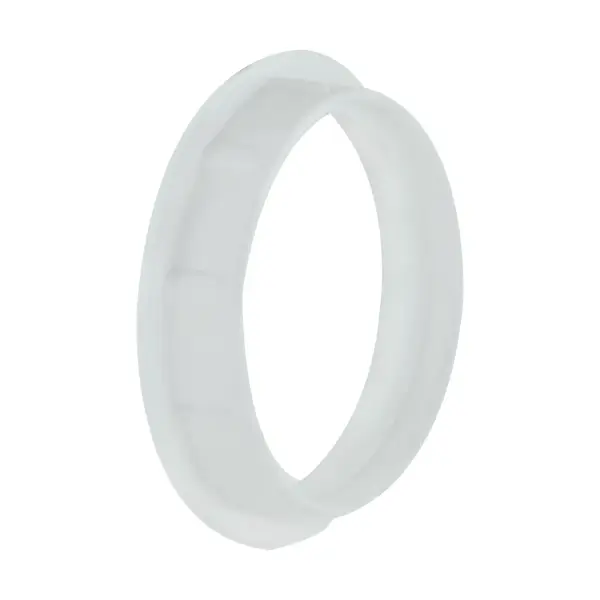 White Die Cast Ring for Threaded Socket - 1-1/2" Inner Diameter - 2" Outer Diameter - Image 4