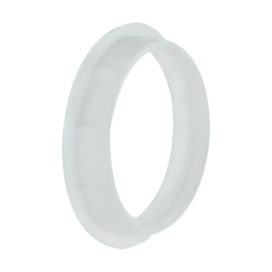White Die Cast Ring for Threaded Socket - 1-1/2" Inner Diameter - 2" Outer Diameter - Image 4