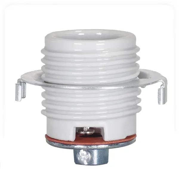Keyless Threaded Porcelain Socket With Cap And Ring - 1/4 IPS - CSSNP Screw Shell - Glazed - 660W - 250V - 200/10 Master
