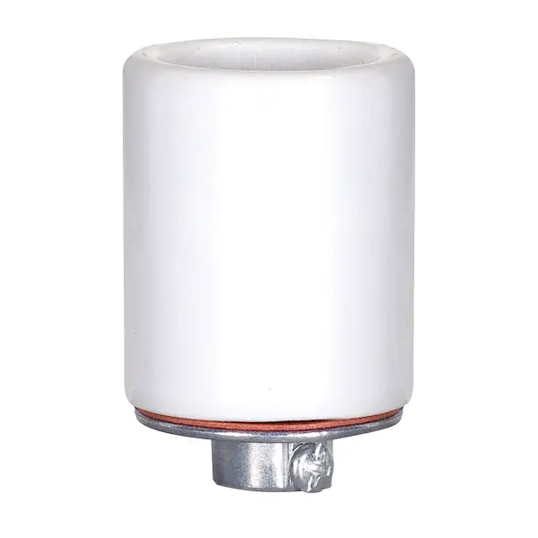 Keyless Porcelain Socket With Metal 1/4 IPS Cap - CSSNP Screw Shell - Glazed - 660W - 250V - 200 Bulk Master - Image 1