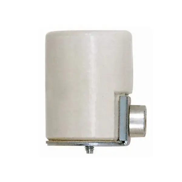 Porcelain Socket With Side Outlet And Bushing - 1/8 IPS Bushing - CSSNP Screw Shell - Glazed - 660W - 250V - 200 Bulk Master
