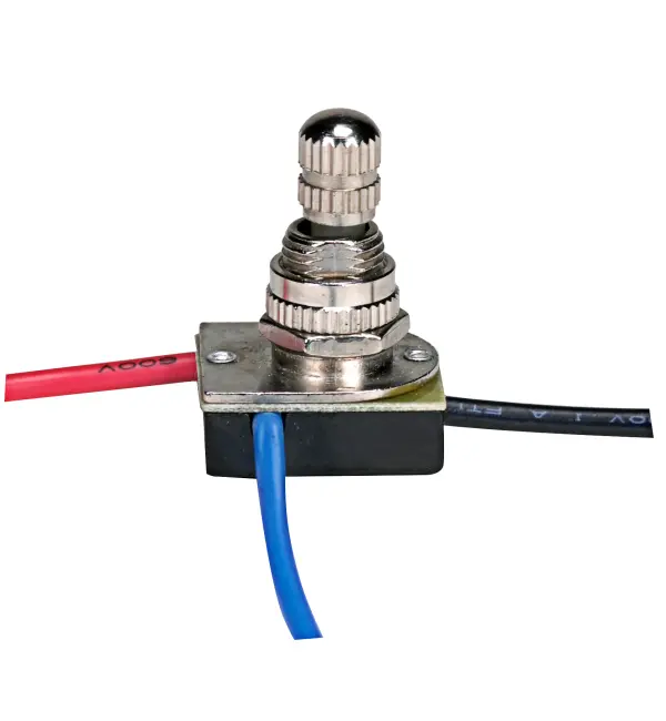 3-Way Metal Rotary Switch, Metal Bushing, 2 Circuit, 4 Position(L-1, L-2, L1-2, Off). Rated: 6A-125V, 3A-250V
