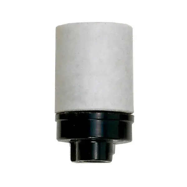 Keyless Porcelain Socket With Phenolic 1/8 IPS Cap - With One Screw - CSSNP Screw Shell - Unglazed - 660W - 250V - Image 2