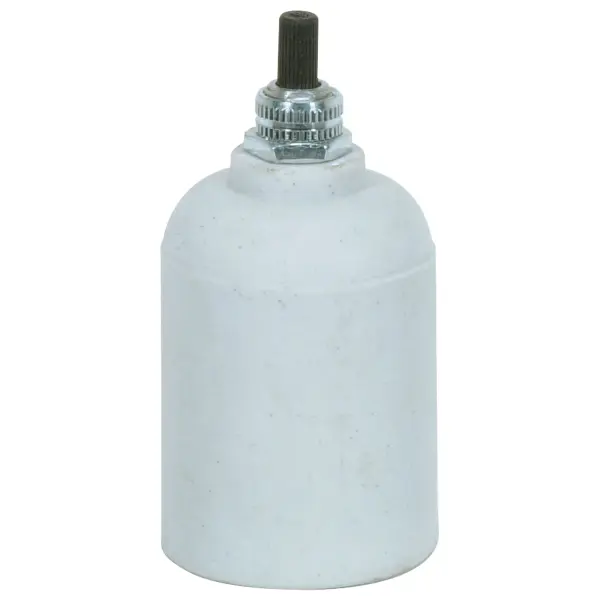 Porcelain Bottom Turn Knob Socket - Turn Knob Switch - CSSNP Screw Shell - Unglazed - 660W - 250V - Image 1