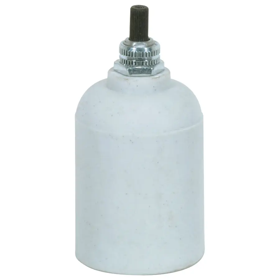 Porcelain Bottom Turn Knob Socket - Turn Knob Switch - CSSNP Screw Shell - Unglazed - 660W - 250V - Image 1