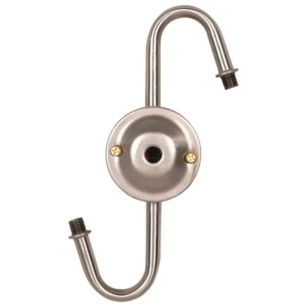 Steel "S" Cluster For Medium or Candelabra - Unfinished - No Wire - 7" Centers - 1/8 IP Top and 1/4 IP Bottom