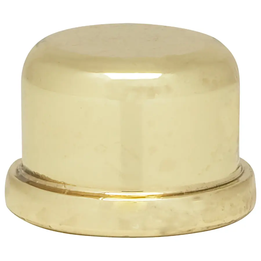 1/2" Finial - Zinc Die Cast 1/4-27 - Polished Brass Finish - Image 1