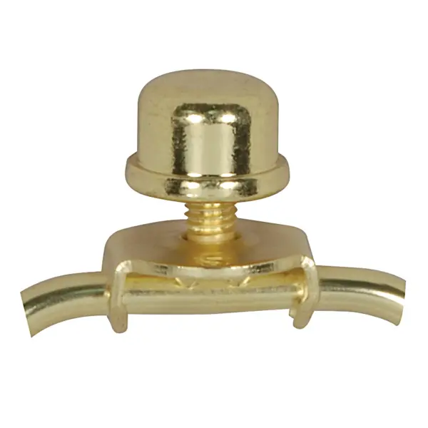1/2" Finial - Zinc Die Cast 1/4-27 - Polished Brass Finish - Image 2