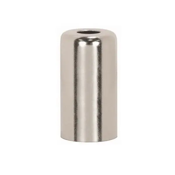 Steel Candle Cup - 7/16" Hole - 17/8" Height - 1" Diameter - Nickel Plated