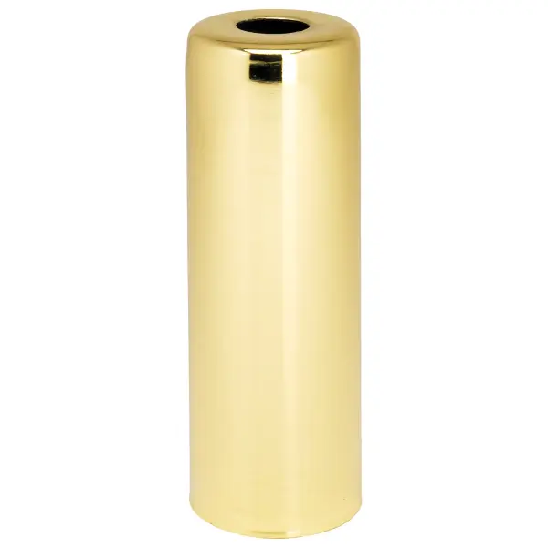 Steel Candle Cup - 7/16" Hole - 3" Height - 1" Diameter - Brass Plated