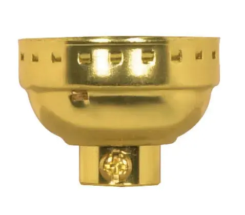 Aluminum Shell And Cap With Paper Liners - 1/8 IP With Set Screw - Brite Gilt Finish