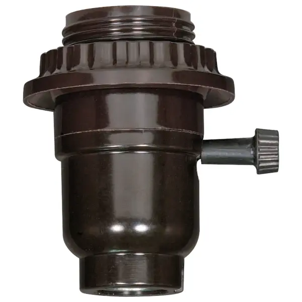 3-Way Turn Knob - Phenolic - Full Uno Thread And Ring - 1/8 IP Cap With Metal Bushing - Less Set Screw - 250W - 250V