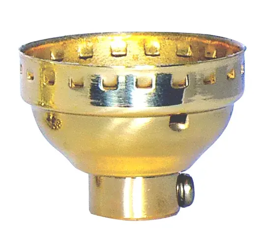 3 Piece Solid Brass Cap With Paper Liner - Polished Brass Finish - 1/8 IP - With Set Screw