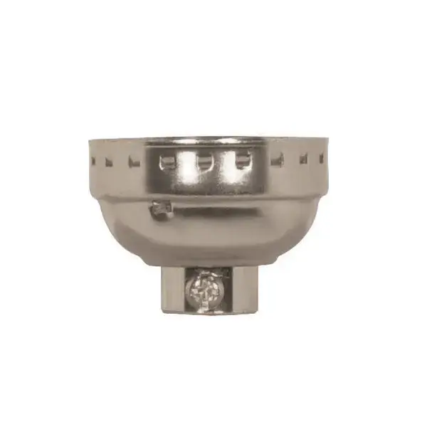 3 Piece Solid Brass Cap With Paper Liner - Polished Nickel Finish - 1/8 IP - With Set Screw