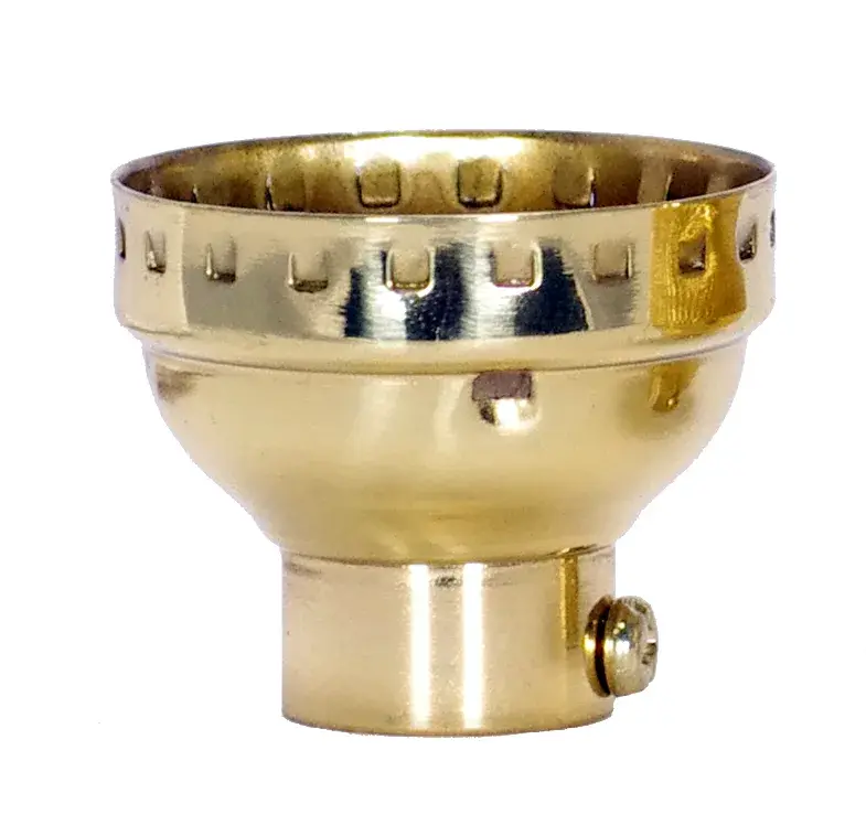 3 Piece Solid Brass Cap With Paper Liner - Polished Brass Finish - 1/4 IP - With Set Screw