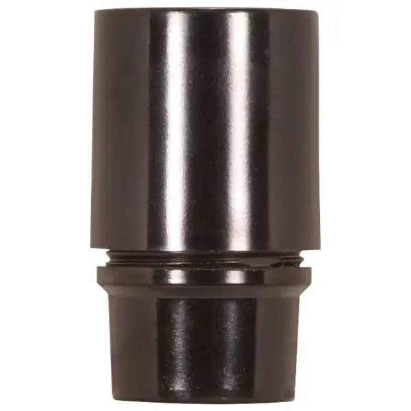 Candelabra European Style Socket, 1" Diameter - 1-3/4" Height - Ring 1-3/4" - 3 Piece - Smooth - 1/8 IP Screw Terminals - 75W - 125V