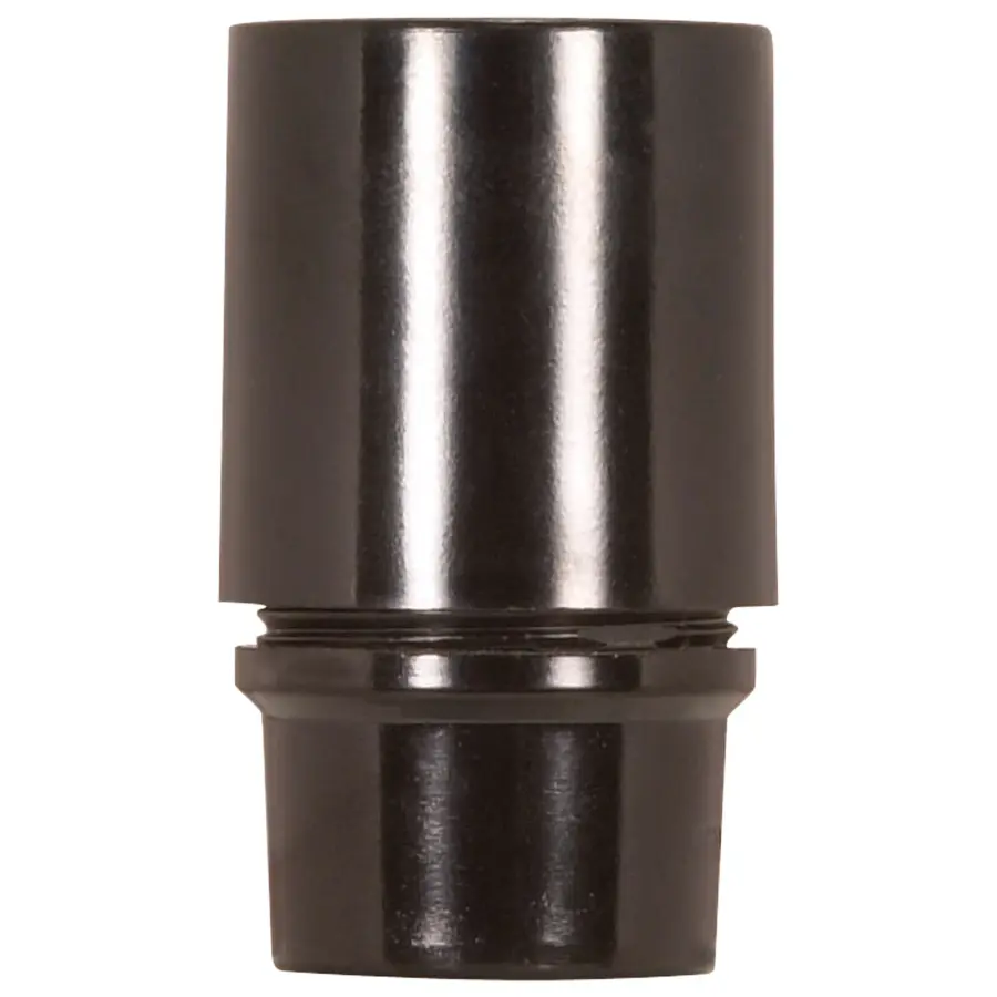 Candelabra European Style Socket, 1" Diameter - 1-3/4" Height - Ring 1-3/4" - 3 Piece - Smooth - 1/8 IP Screw Terminals - 75W - 125V