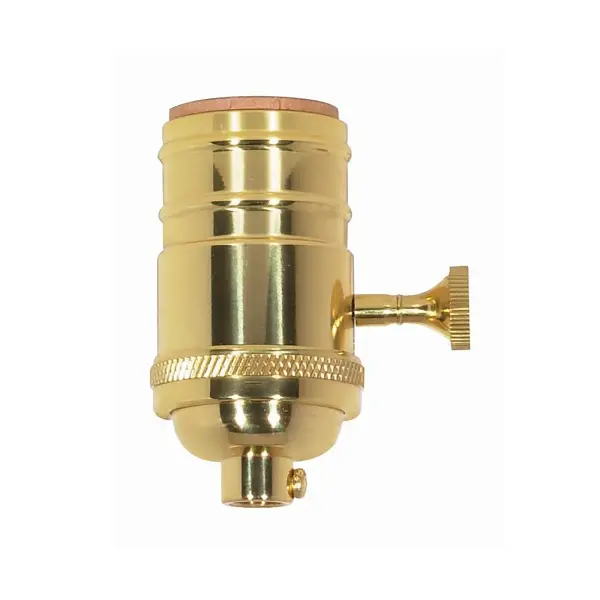 3 Way (2 Circuit) Turn Knob Socket w/Matching Finish Removable Knob