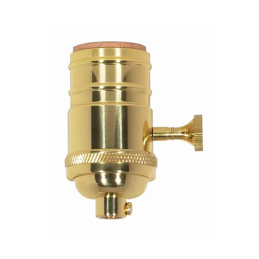 3 Way (2 Circuit) Turn Knob Socket w/Matching Finish Removable Knob