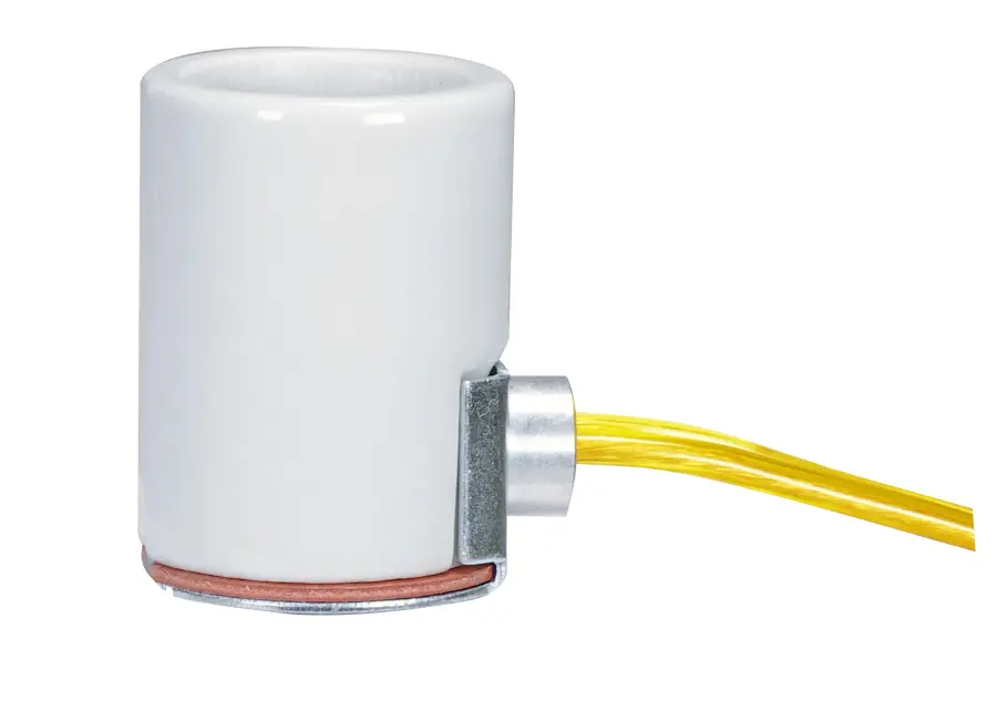 Porcelain socket - Medium base - Side outlet - 36 in. leads