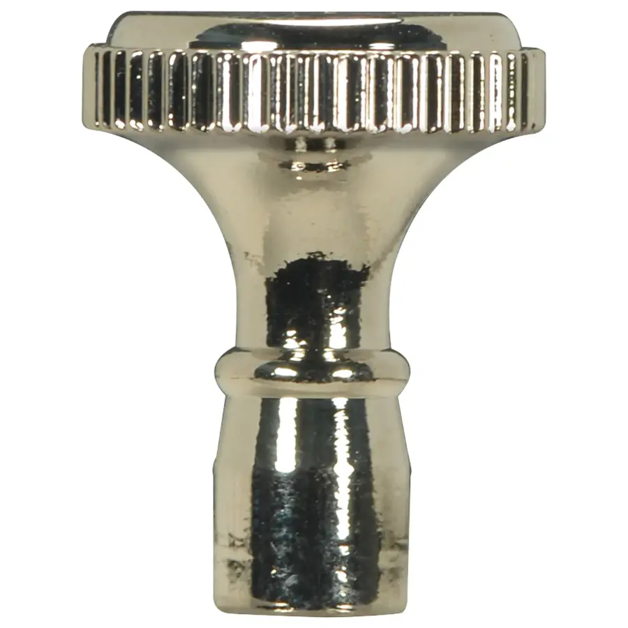 Solid Brass Knob - 4/36 Mandrel - Polished Nickel