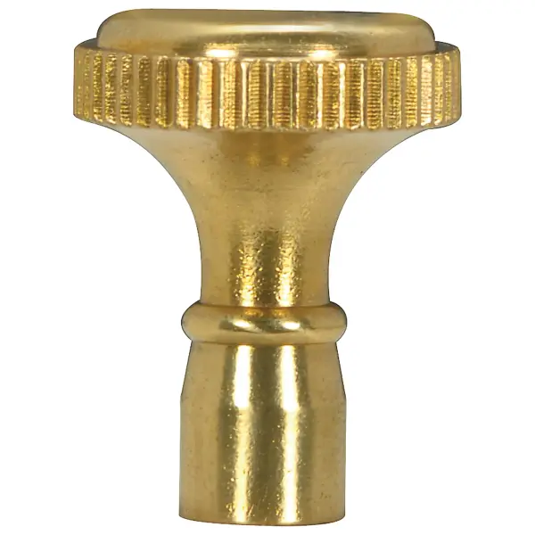 Solid Brass Knob - 4/36 Mandrel - Polished Brass