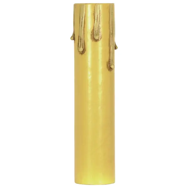 Drip Paper Candle Cover - Ivory Finish - 13/16" Inside Diameter - 7/8" Outside Diameter - 4" Height