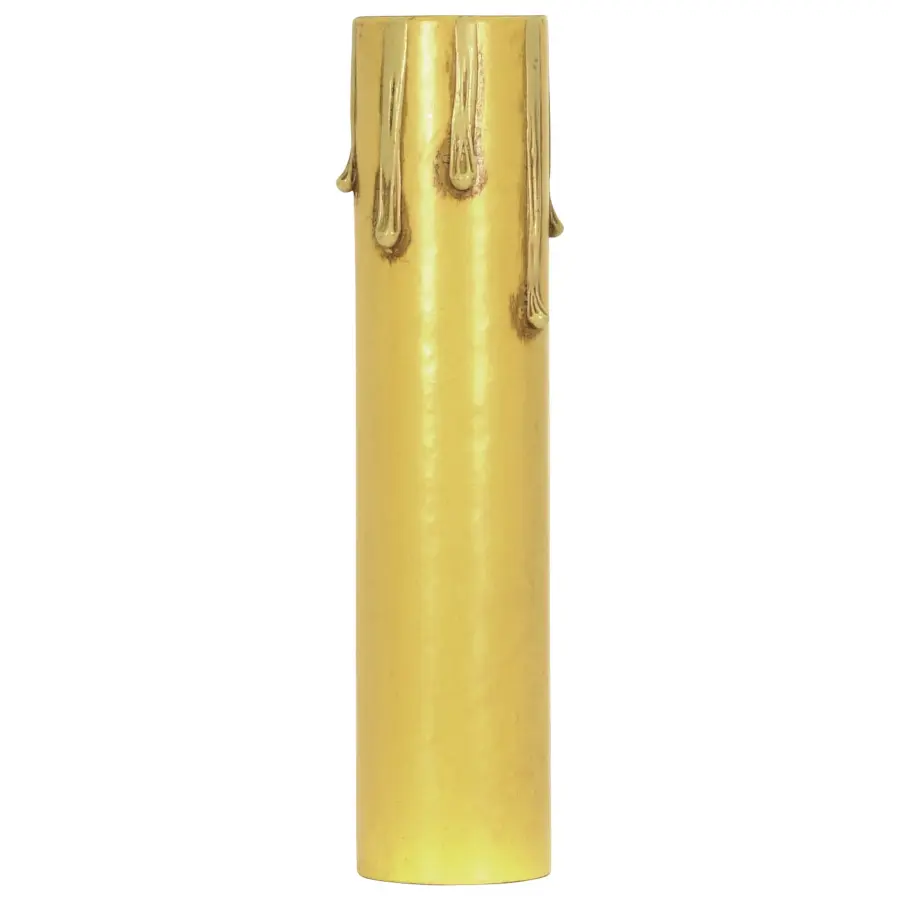 Drip Paper Candle Cover - Ivory Finish - 13/16" Inside Diameter - 7/8" Outside Diameter - 4" Height