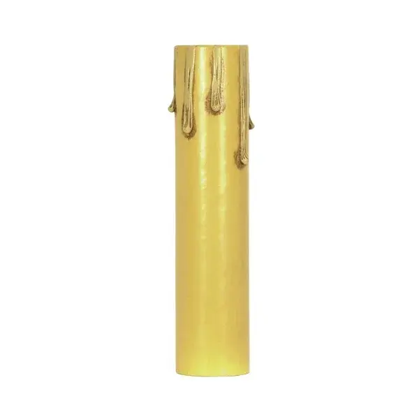 Ivory Drip Paper Candle Cover - 13/16" Inside Diameter - 7/8" Outside Diameter - 6" Height