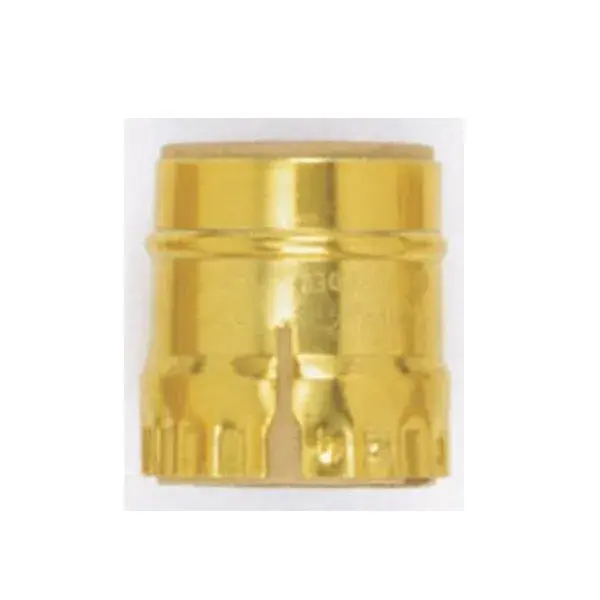 3 Piece Solid Brass Shell With Paper Liner - Short Keyless - Polished Brass Finish