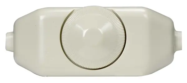 Full Range Lamp Cord - Rotary Dimmer Switch - Ivory Finish - 3" x 1-1/4" - Phenolic - For 18GA SPT-1 or SPT-2 Wire - 200W - 120V