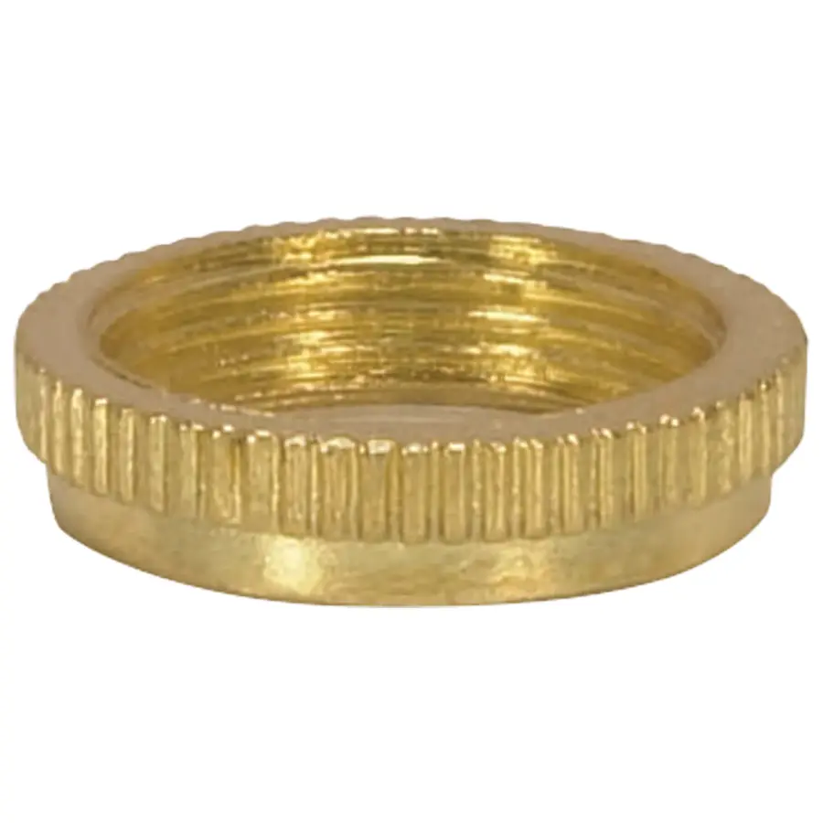 Ring For Threaded And Candelabra Sockets - 1" Outer Diameter - 3/4" Inner Diameter - 13/16" Thread Size - 20 TPI - Brass Finish