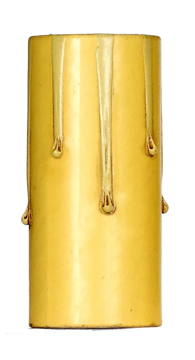 Drip Paper Candle Cover - Ivory Finish - 13/16" Inside Diameter - 7/8" Outside Diameter - 2" Height