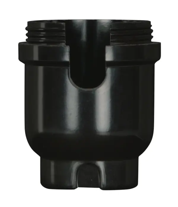 Medium Base Phenolic Socket 1/8 IP Cap Only - With metal bushing less set screw for Turn Knob and Pull Chain Sockets