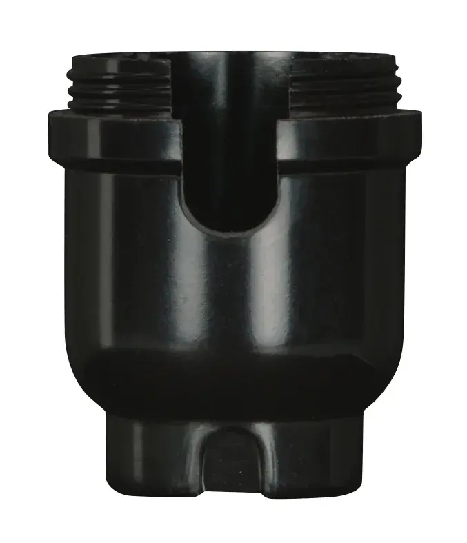 Medium Base Phenolic Socket 1/8 IP Cap Only - With metal bushing less set screw for Turn Knob and Pull Chain Sockets