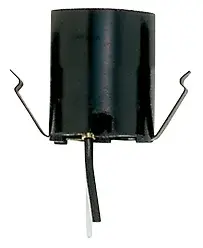 Snap-In Socket For 3-1/4"- 4" Holders - 12" AWM B/W Leads 125C - 1-1/2" Height - 1-1/4" Diameter - 660W - 250V