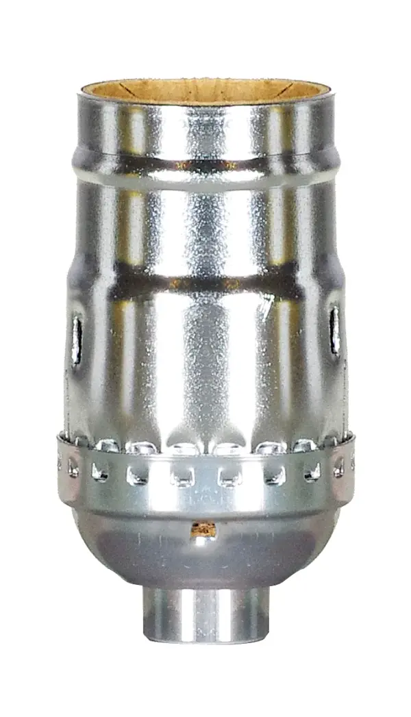 Standard Keyless Socket - 1/8 IPS - Aluminum - Nickel Finish - 660W - 250V