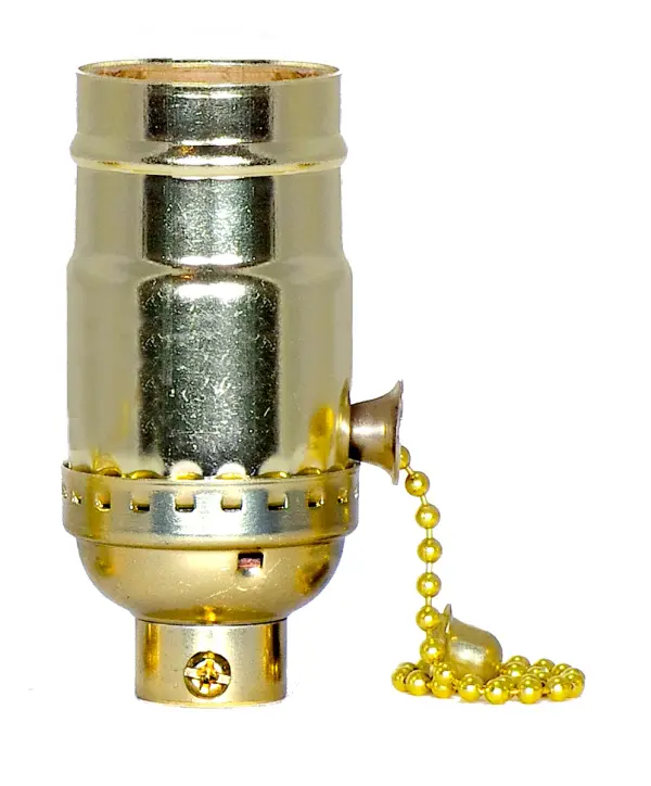 3 Position Pull Chain Socket w/Diode Low - Medium - High - Off For Standard A Type Household Bulb