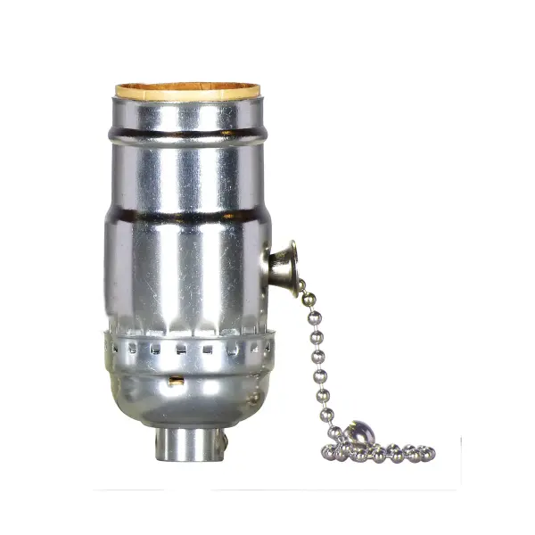 3 Position Pull Chain Socket w/Diode Low - Medium - High - Off For Standard A Type Household Bulb