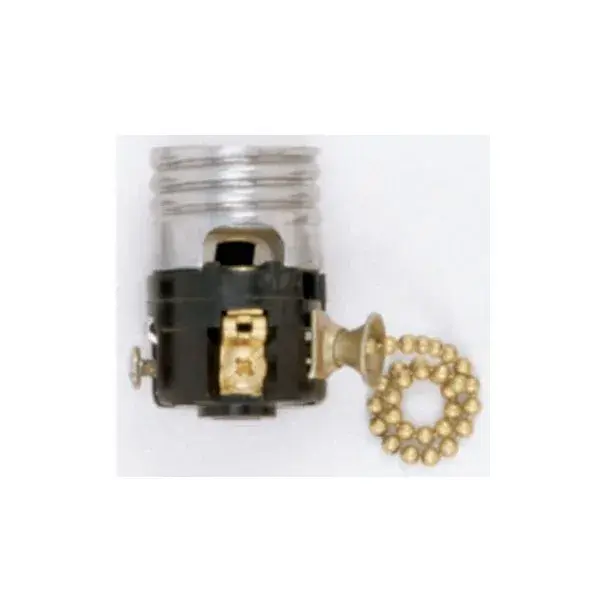 Interior Mechanism With Screw Terminals - Nickel Pull Chain - 660W - 250V